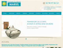 Tablet Screenshot of pompes-funebres-mariel-finistere.com